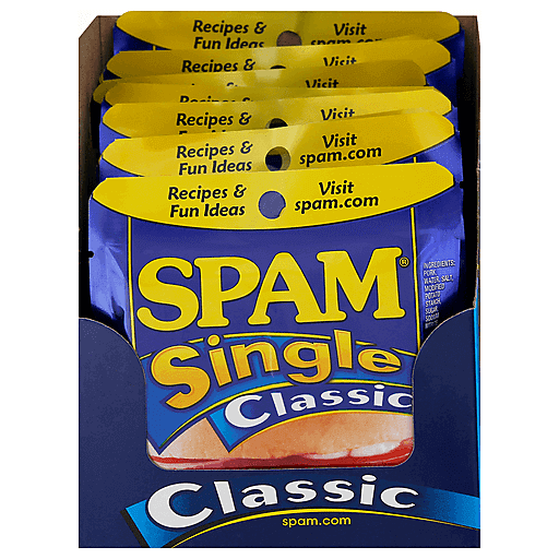 (48 Pouches) SPAM Single Classic, 2.5 oz. Pouches, Crackers ... Cuba Home Delivery Included, Trackable.