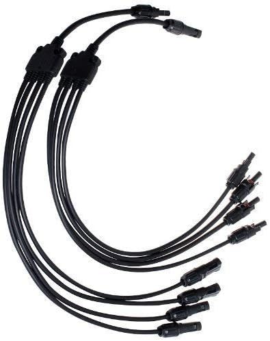 1 Pair Male and Female Y Solar Panel Adaptor Cable Branch Connector, 4 to 1 Branch   .   Trackable Cuba Delivery Included.