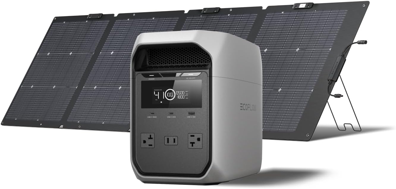 1,800-Watt Power Station with 220-Watt Solar Panel by ECOFLOW ... Trackable Cuba Home Delivery Included.