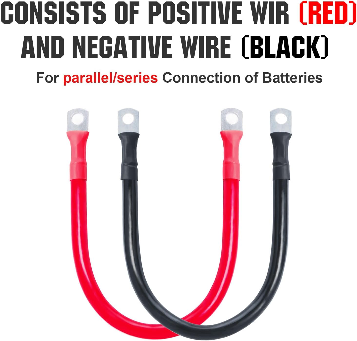 2AWG Battery Cable with 5/16" Lug Terminal, 12 in. Copper Cables   ... Trackable Cuba Home Delivery Included.