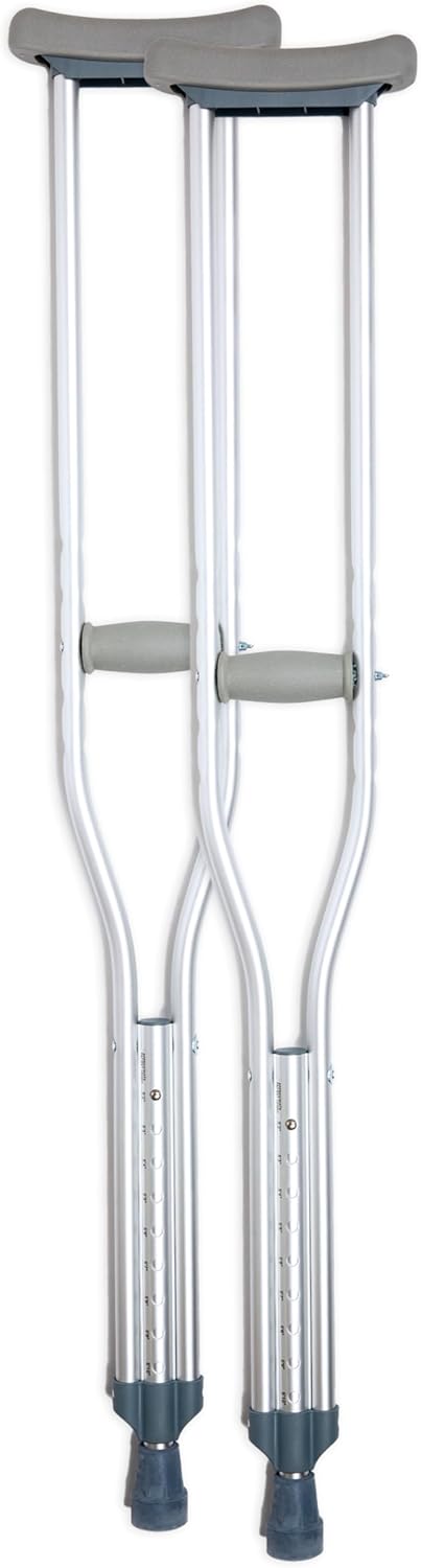 SMALL  4-6 to 5-0,  BodyMed Aluminum Crutches, Lightweight, Height Adjustable, Padded ... Trackable Cuba Home Delivery Included.