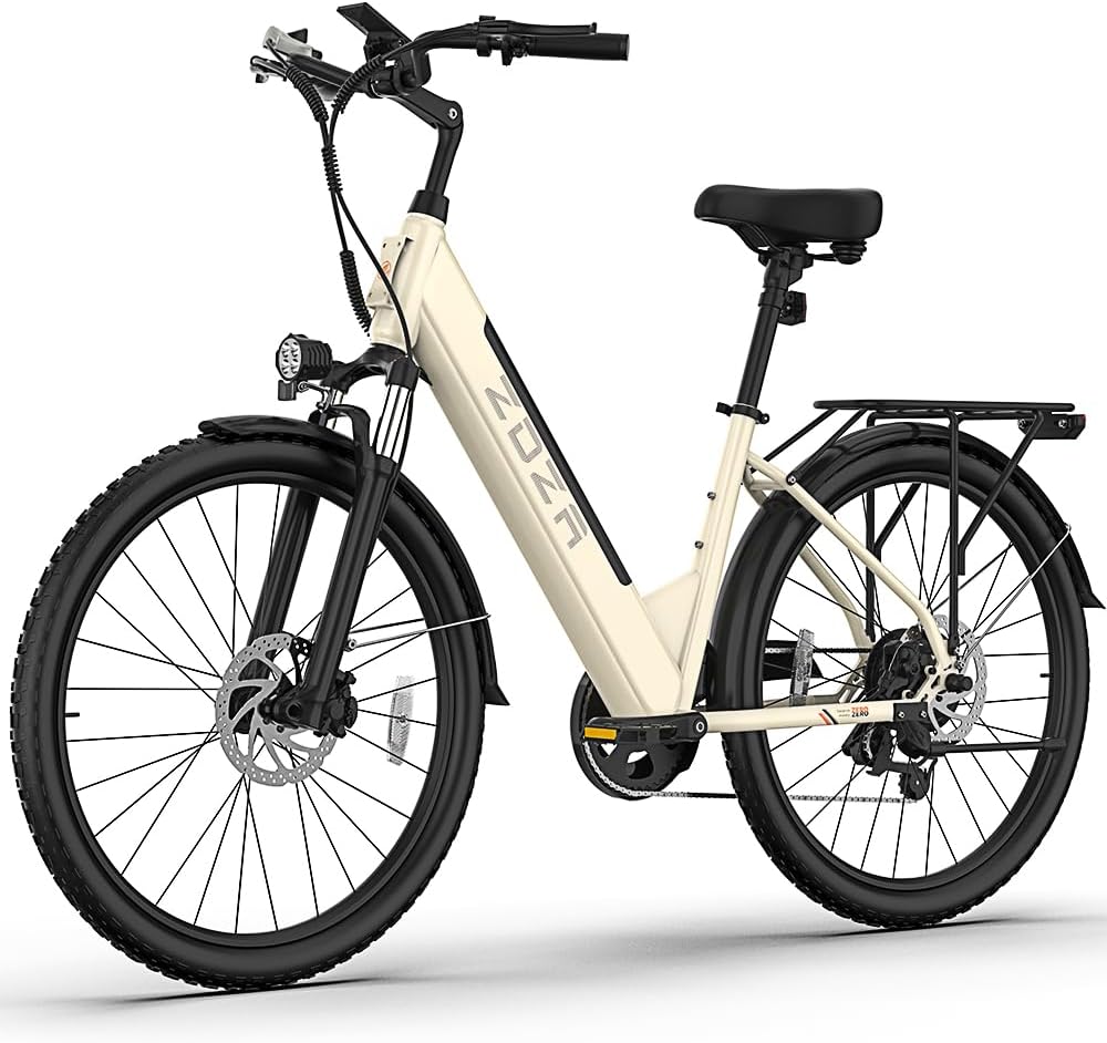 1200-W. DESERT WHITE, ZDZA Electric Bike, 65 Mi Range, 7-Speed, Removable Battery ... Trackable Cuba Home Delivery Included.