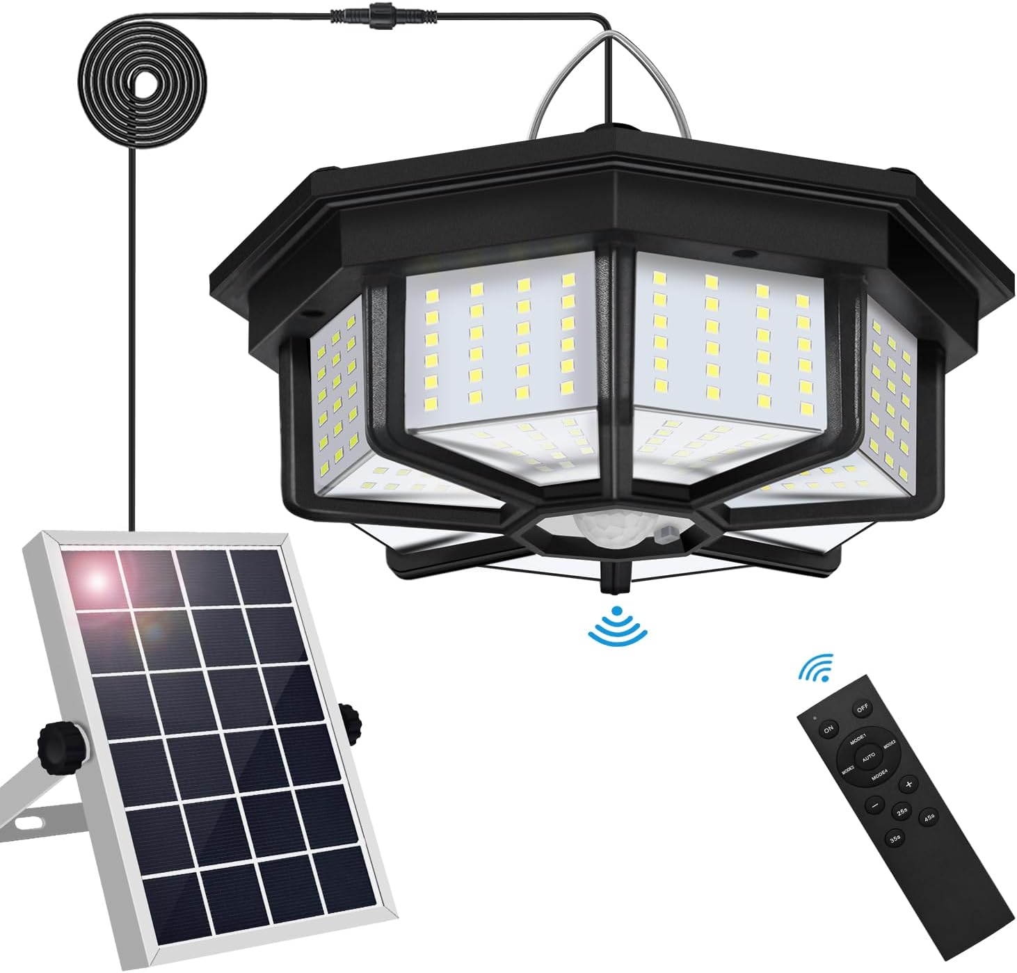 (1) ONE, 8-Sided, Solar Pendant Light, Indoor-Outdoor, 288 LED ... Cuba Trackable Home Delivery Included.
