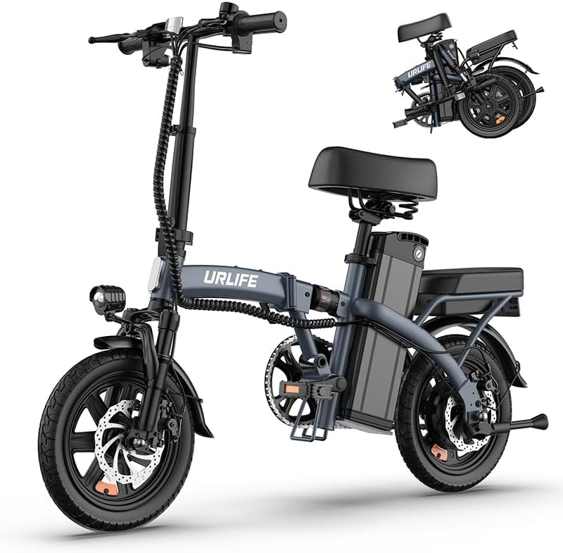 500-Watt GRAY URLIFE Electric Bike, Removable Battery, 20MPH, 40 Mile Range, UL Certification ... Trackable Cuba Home Delivery Included.