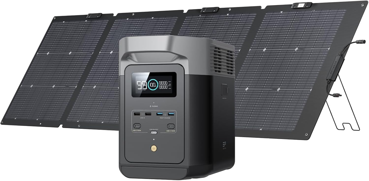 1800W + 220W, EF ECOFLOW with 220W Solar Panel, Fast Charging, Portable ,,, Trackable Cuba Home Delivery Included.