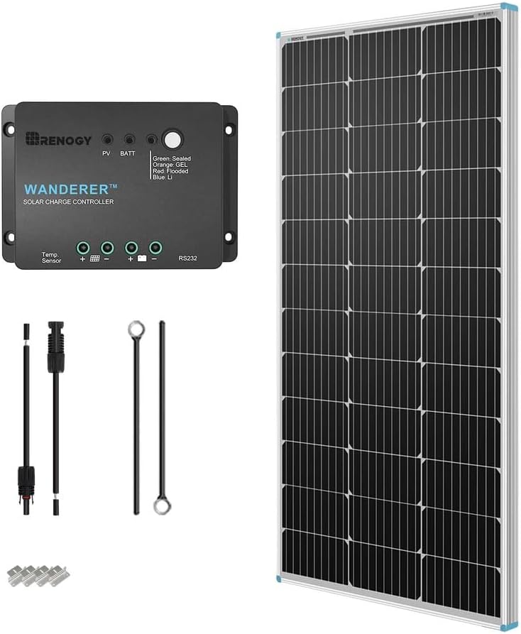 100 Watt Solar Panel STARTER Kit by Renogy ..... Trackable Cuba Home Delivery Included.