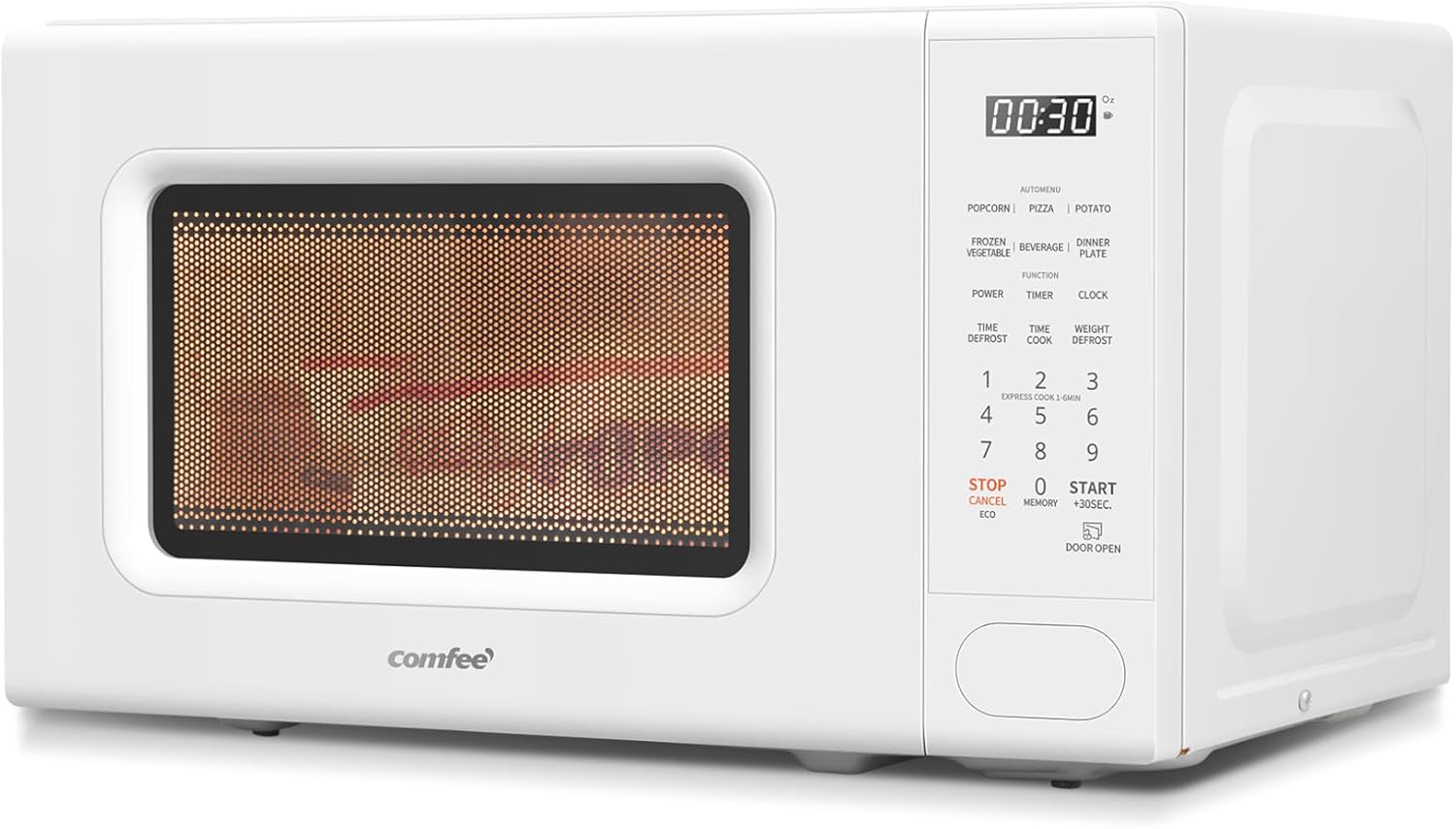 WHITE Retro, Small Microwave Oven, 0.7 Cu. Ft, 700 W. by Comfee ... Trackable Cuba Home Delivery Included.
