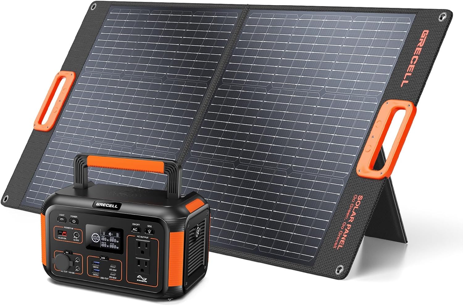 500-Watt Power Station with 100-Watt Solar Panel by GRECELL... Trackable Cuba Home Delivery Included.