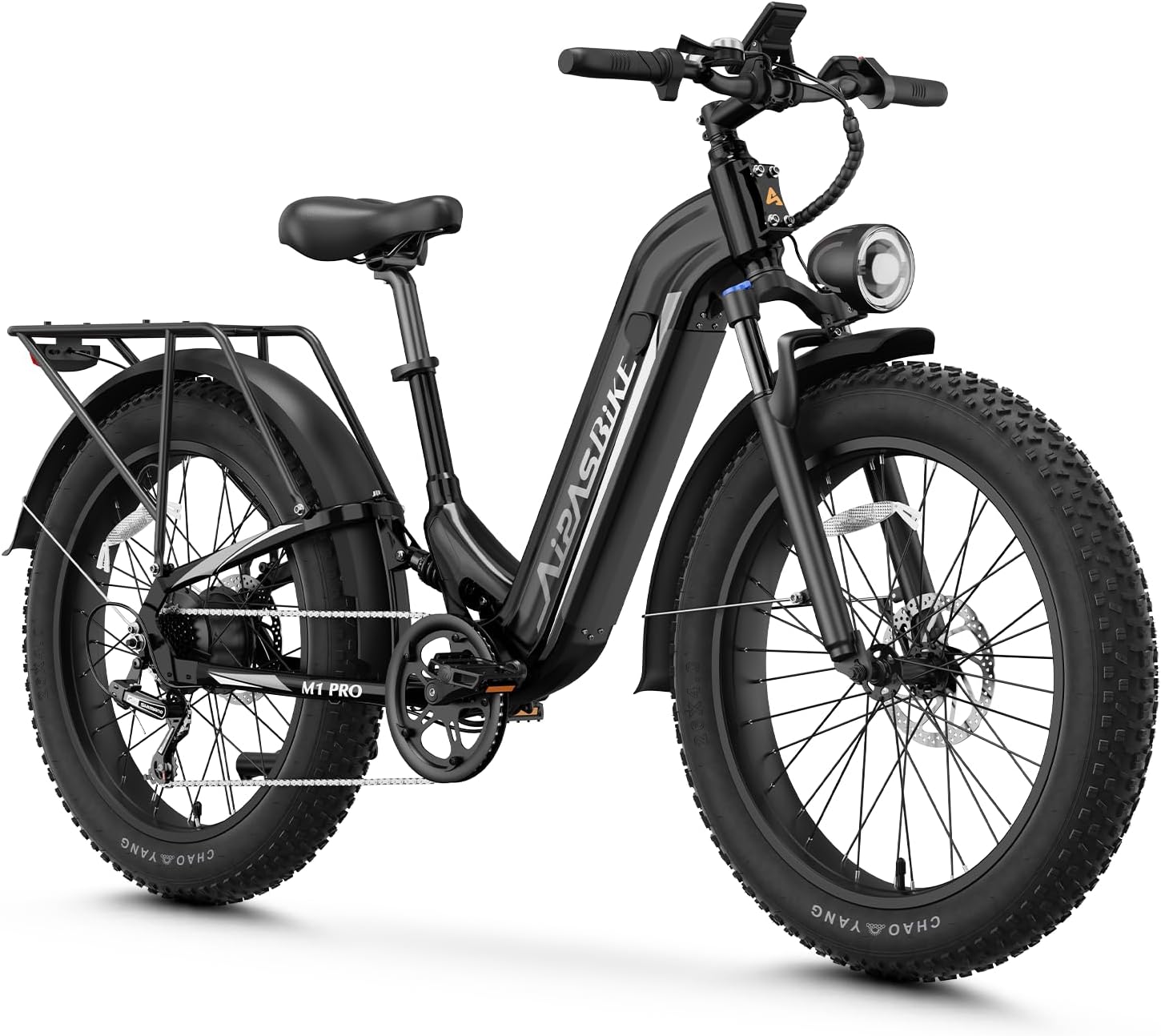 1800 W. BLACK Aipas Pro Electric Bike, 26'' x 4.0'' Fat Tire 85 Mile Range, 36MPH, 7 Speed ... Trackable Cuba Home Delivery Included.