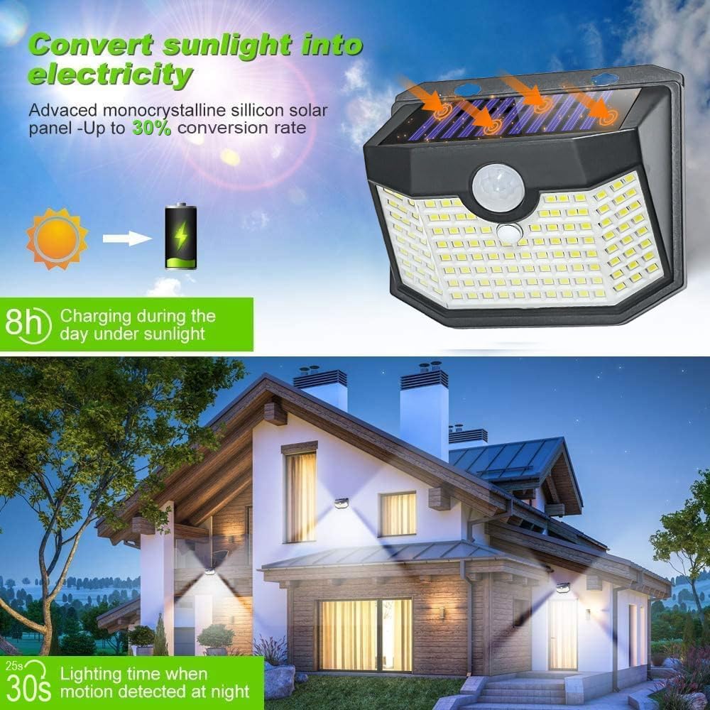 (12) TWELVE - HMCITY Solar Wall Lights, Outdoor, Motion Sensor, Waterproof, 120 LED ... Trackable Cuba Home Delivery Included.