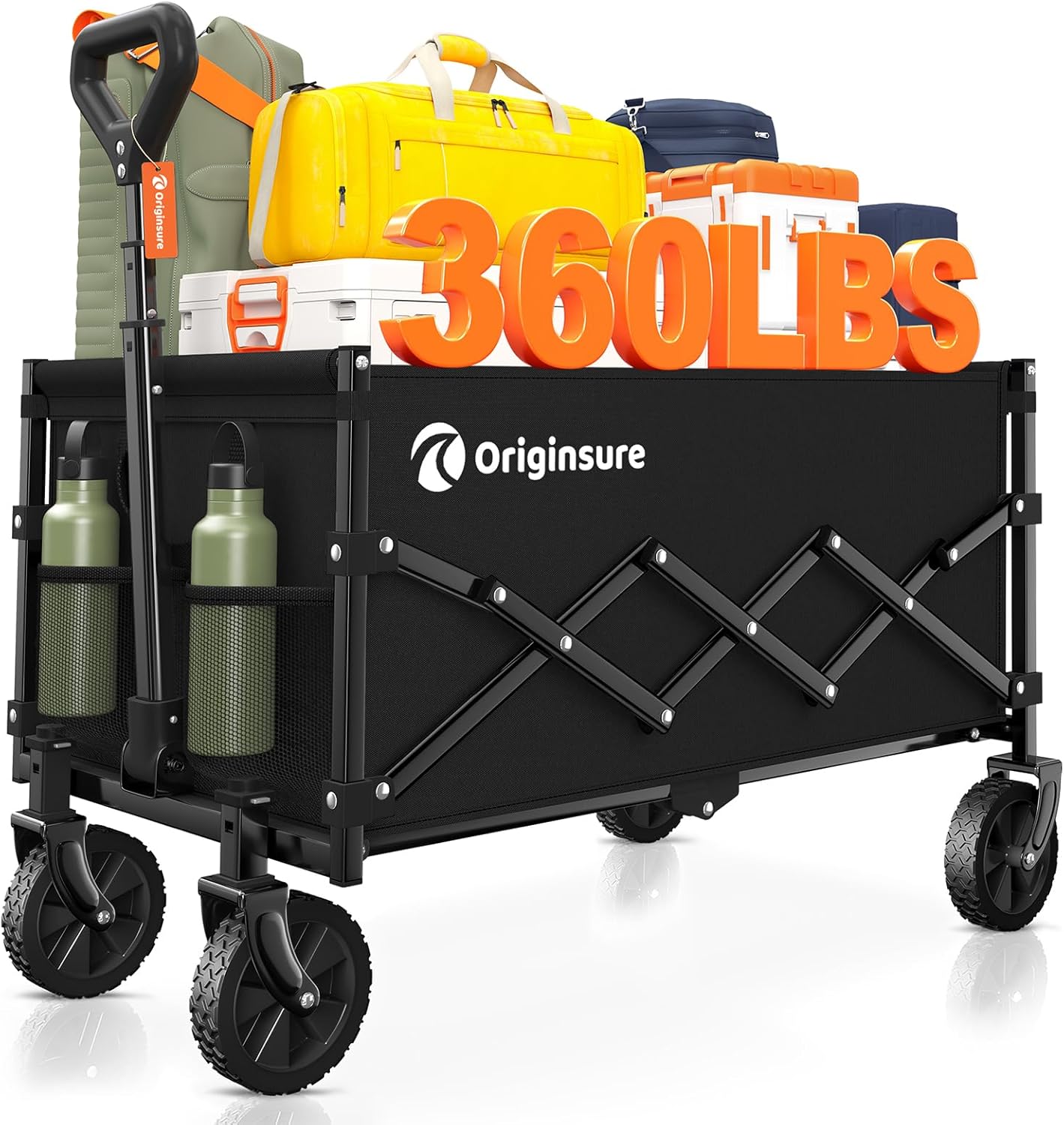BLACK Collapsible Wagon Cart Foldable, Lightweight, Heavy Duty by Originsure ... Cuba Trackable, Home Delivery Included.