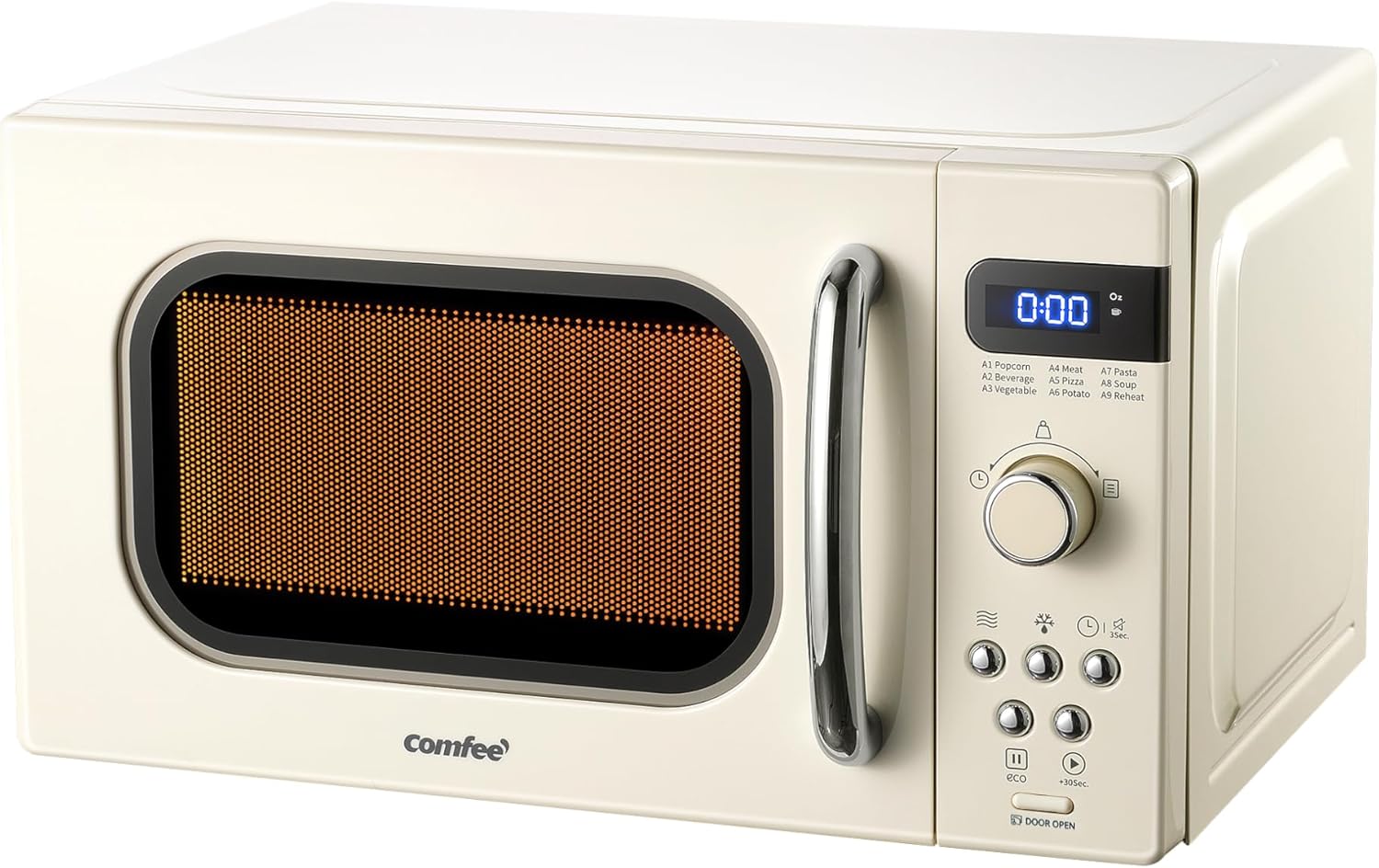 CREAM Retro, Small Microwave Oven, 0.7 Cu. Ft, 700 W. by Comfee ... Trackable Cuba Home Delivery Included.
