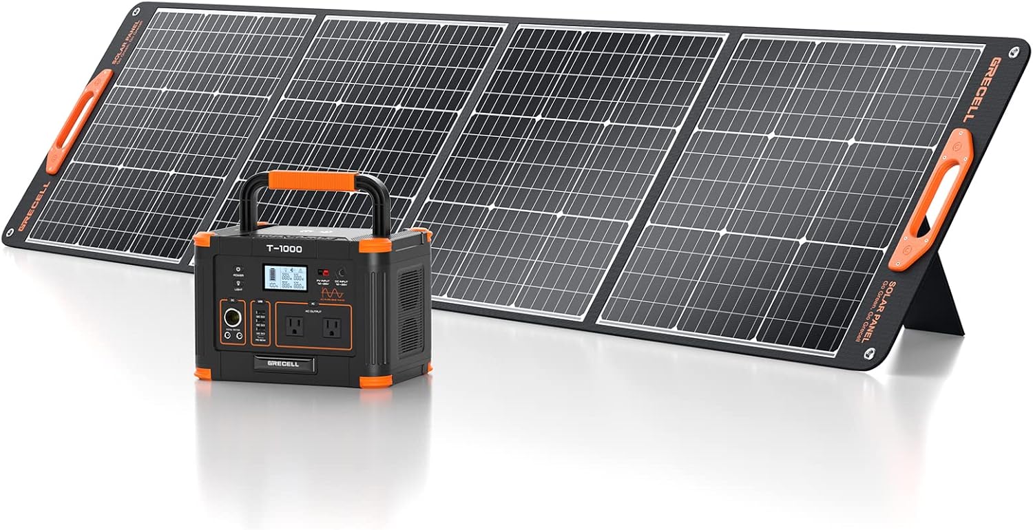 1,000-Watt Power Station with 200-Watt Solar Panel by GRECELL... Trackable Cuba Home Delivery Included.