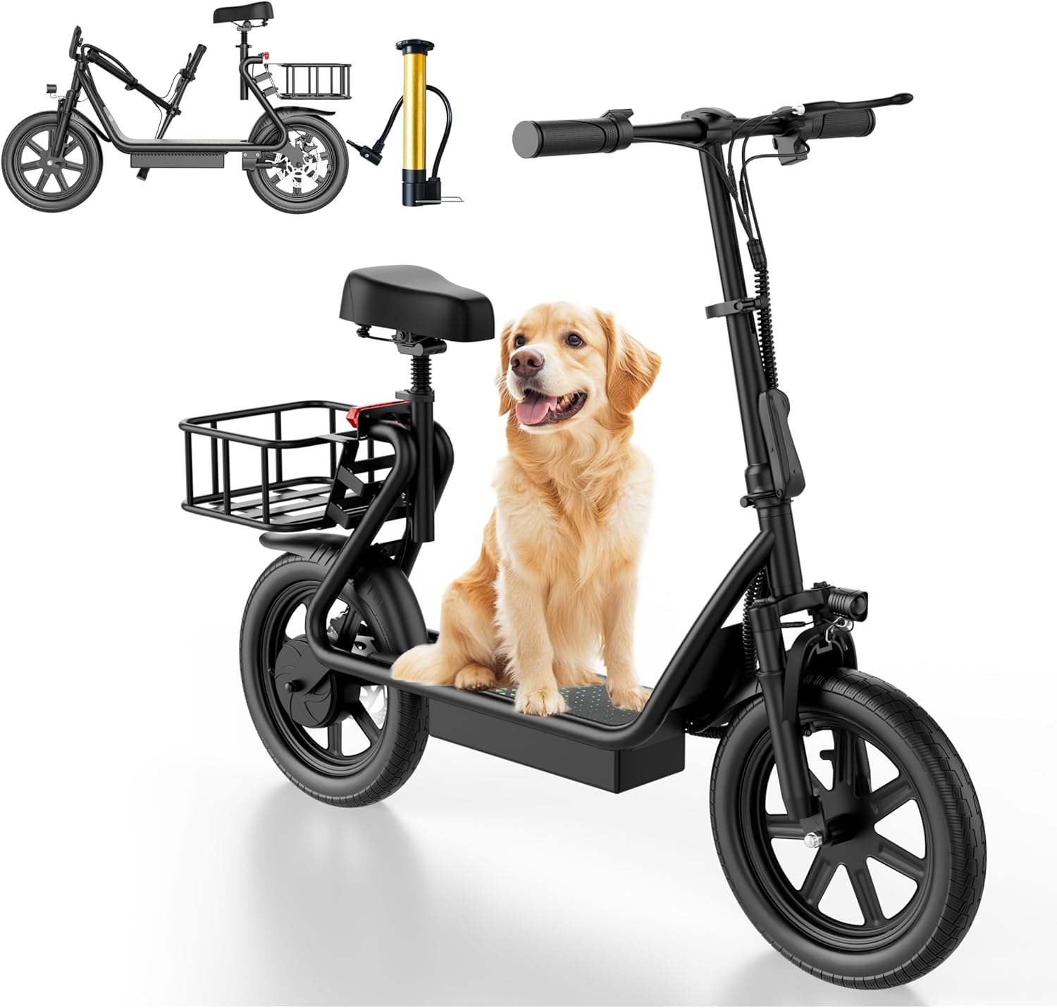 500-Watt with Seat & Basket, NAVIC Electric Scooter for Adults-Teens, 27 Mile Range, 22 MPH  ...  Trackable Cuba Home Delivery Included.
