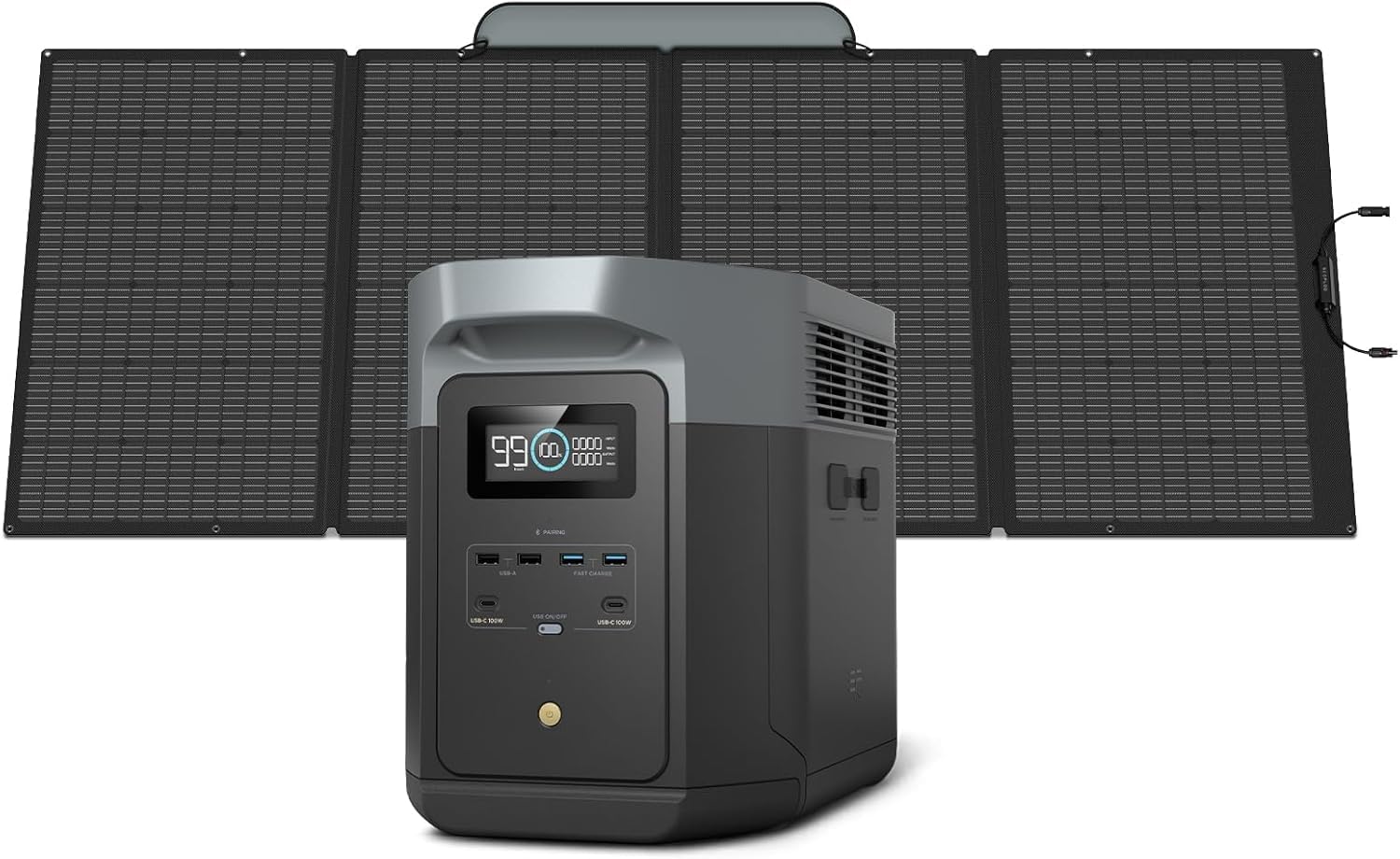 2,400-Watt Power Station with 220-Watt Solar Panel by ECOFLOW ... Trackable Cuba Home Delivery Included.