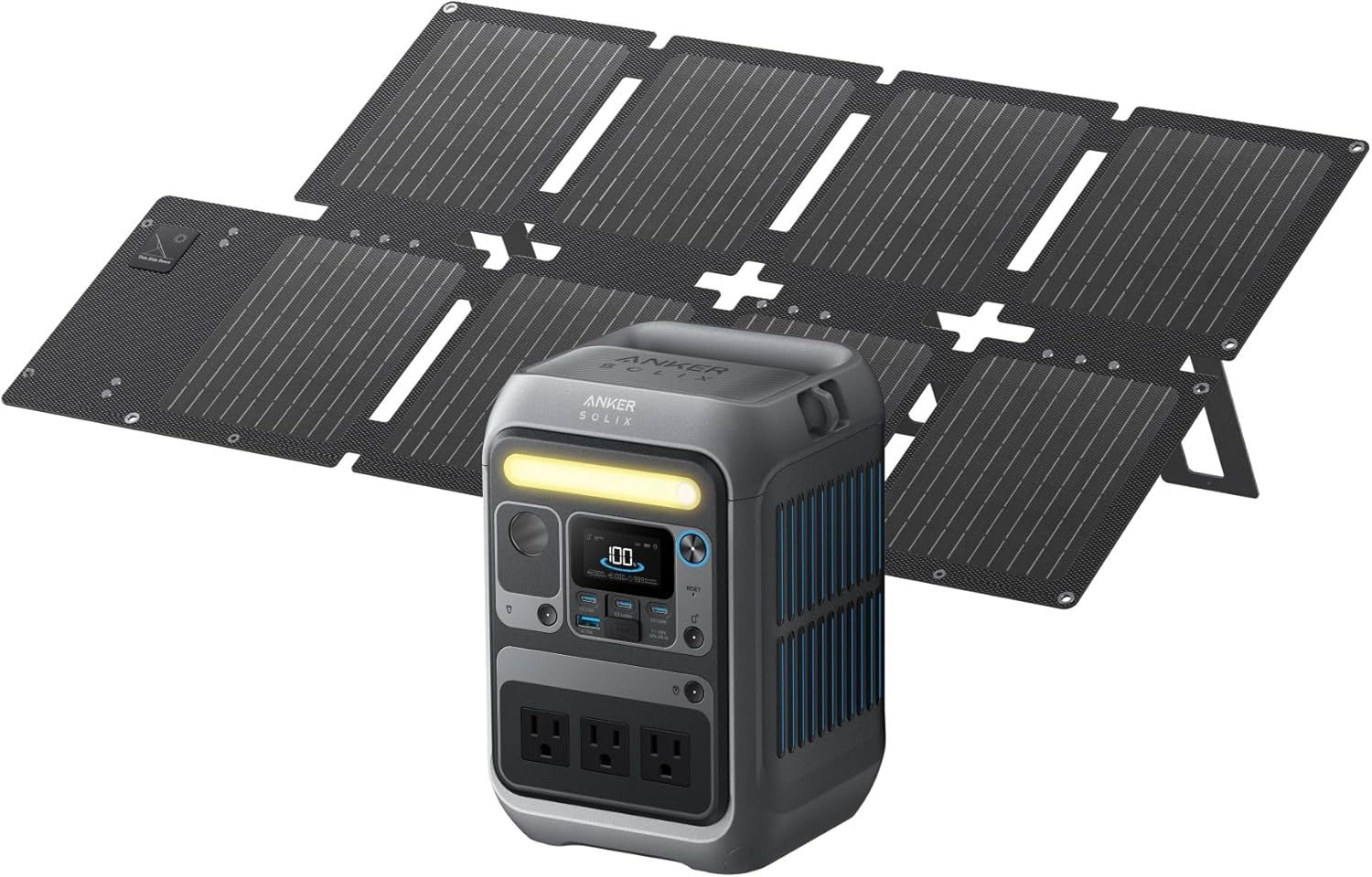 300 W + 60 W, Anker Solar Generator SOLIX w/ Solar Panel, 140 W Battery, Fast Charging ... Trackable Home Delivery to Cuba Included.