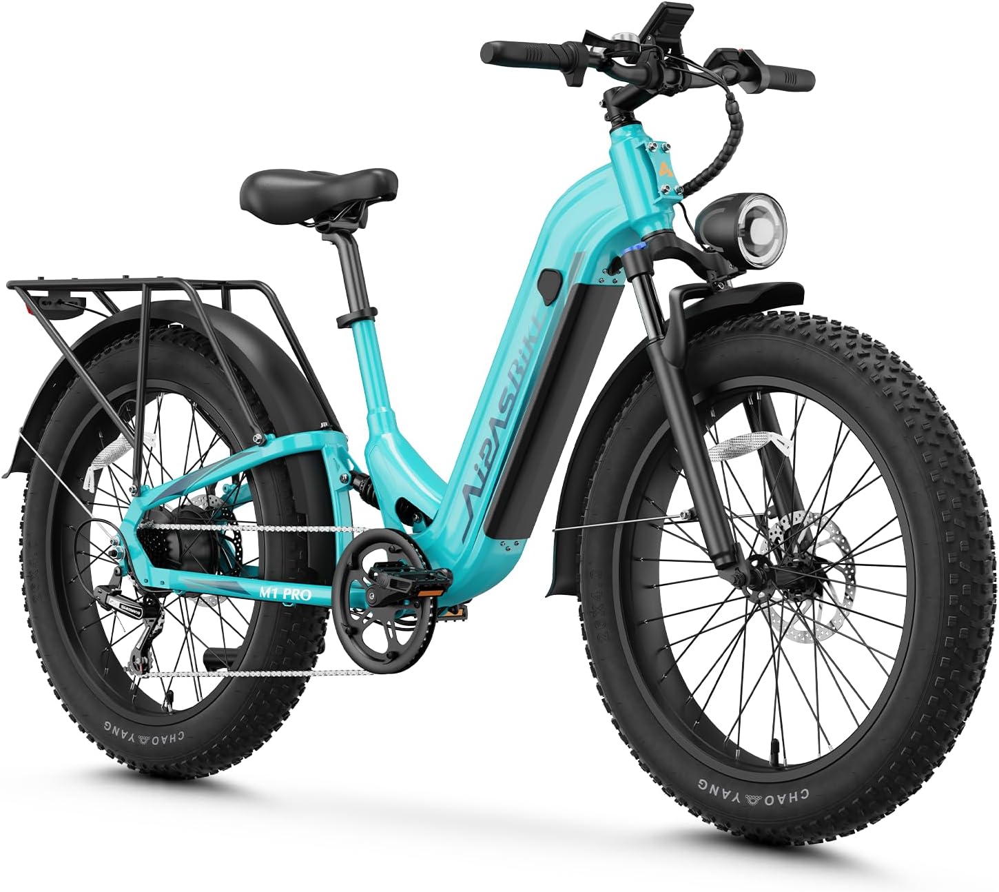 1800 W. CYAN Aipas Pro Electric Bike, 26'' x 4.0'' Fat Tire 85 Mile Range, 36MPH, 7 Speed ... Trackable Cuba Home Delivery Included.