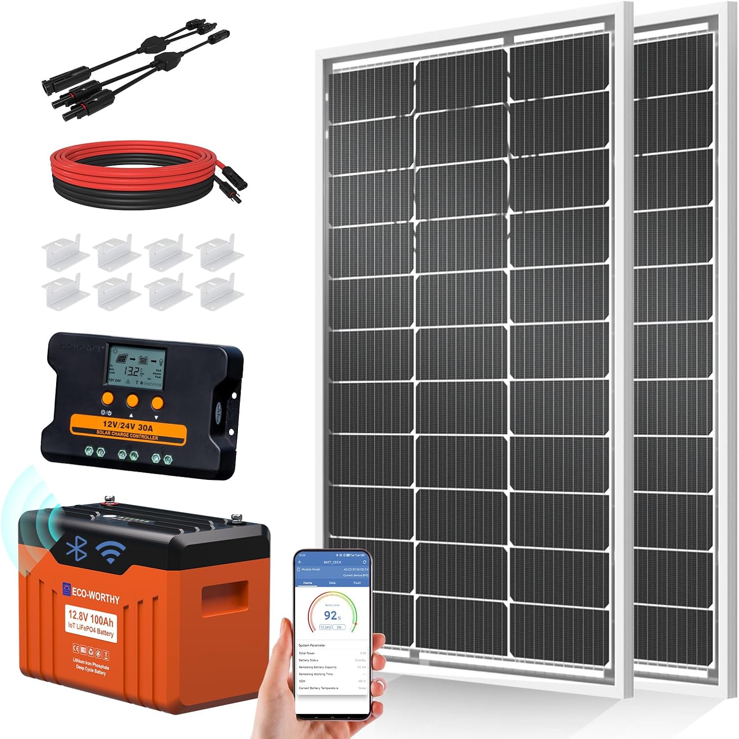 200-Watt, DC-Powered, Solar Panel Kit by ECO-WORTHY ..... Trackable Cuba Home Delivery Included.