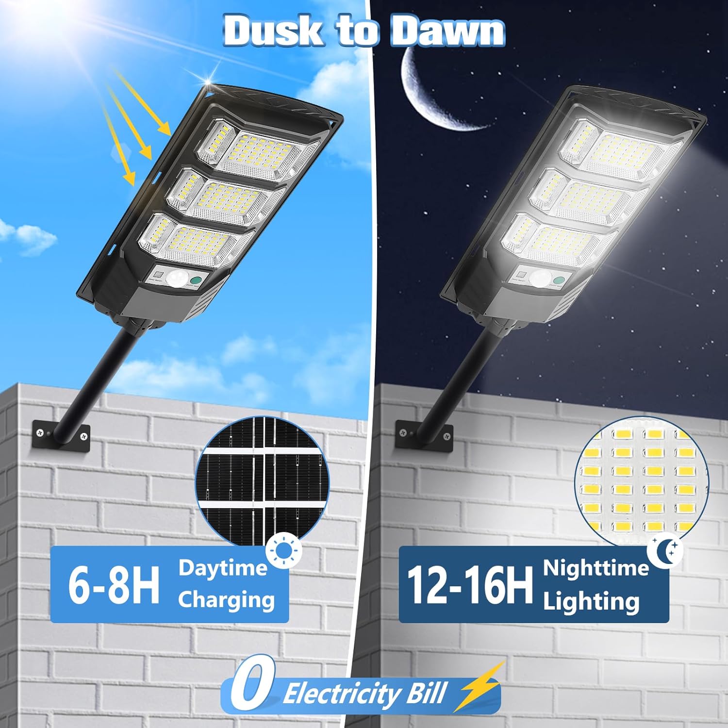 (8) EIGHT, Solar Street Lights Outdoor 6500K LED Dusk to Dawn, Motion Sensor, Remote ... Cuba Home Delivery Included, Trackable.