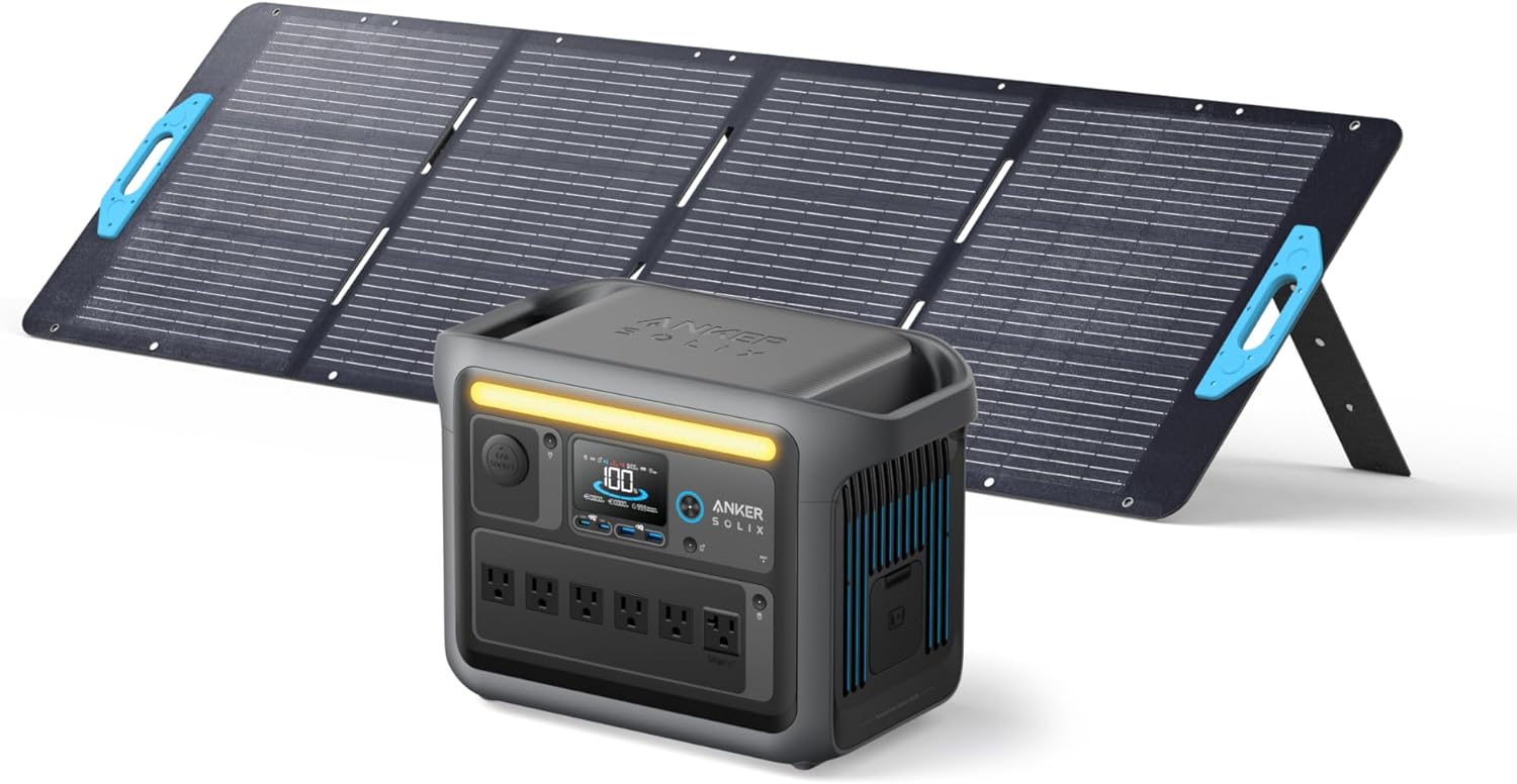 1800 W + 200 W. Anker SOLIX Portable Power Station with 200W Solar Panel, 6 AC Outlets ... Trackable Cuba Home Delivery Included.