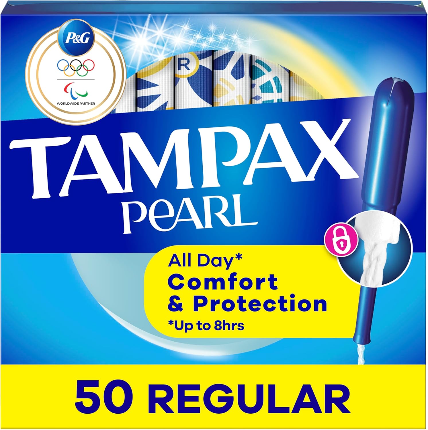 50 Tampax Pearl Regular Absorbency, 168 Hygiene Wipes, 6 bottles of Hand Sanitizer   .   Trackable Cuba Home Delivery Included.