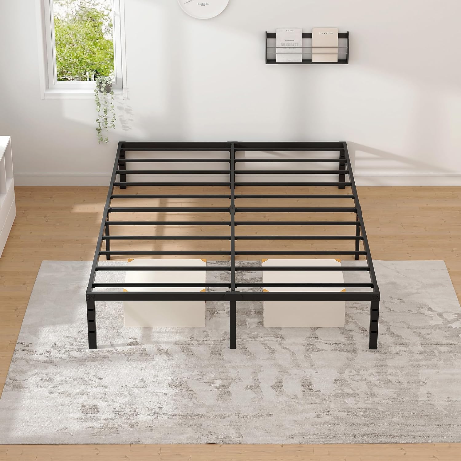 FULL Size, Black, Sturdy Metal Platform Bed, 14-inch ...... Trackable Cuba Home Delivery Included.