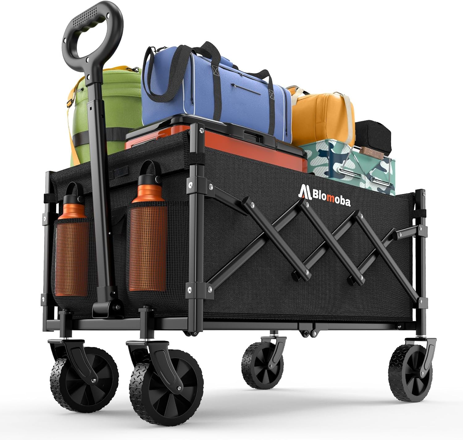 BLACK, Collapsible Wagon Cart Foldable, Lightweight, Heavy Duty by Blomoba ... Cuba Trackable, Home Delivery Included.