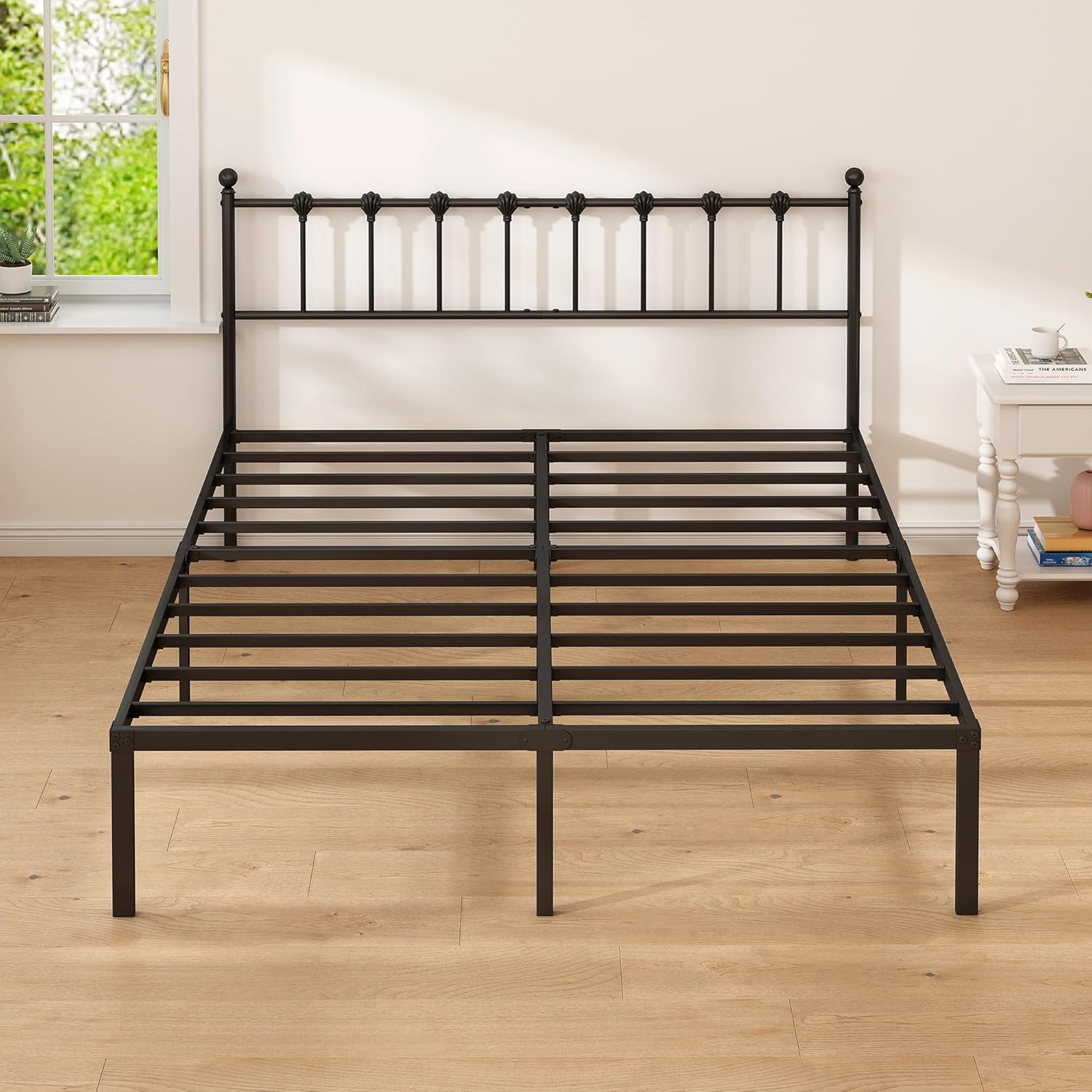 FULL Size, Black, Metal Platform Bed with Modern Headboard ...... Trackable Cuba Home Delivery Included.