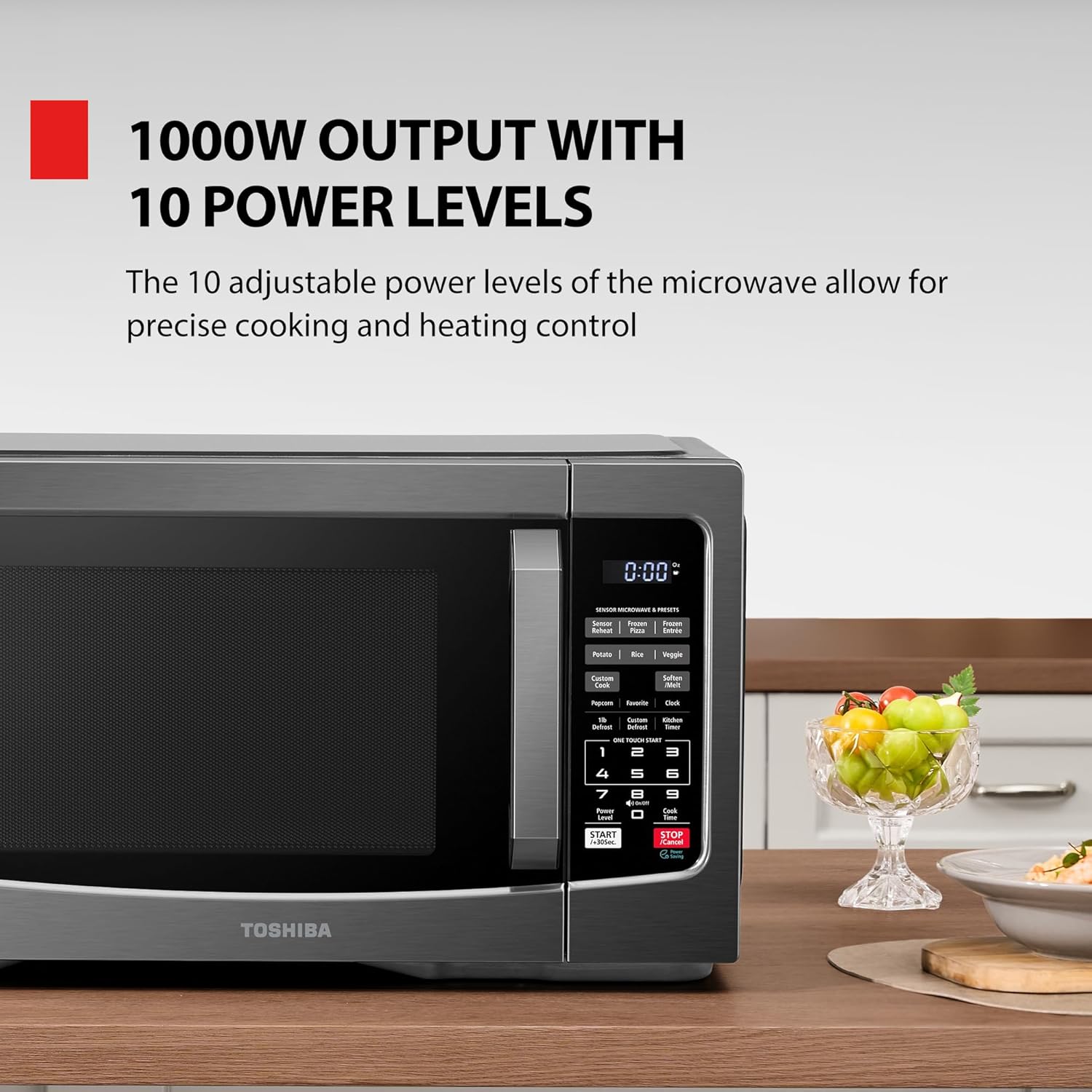 Toshiba Microwave Oven, 1.2 Cu Ft, 1,000 W, Black Stainless Steel ... Trackable Cuba Home Delivery Included.