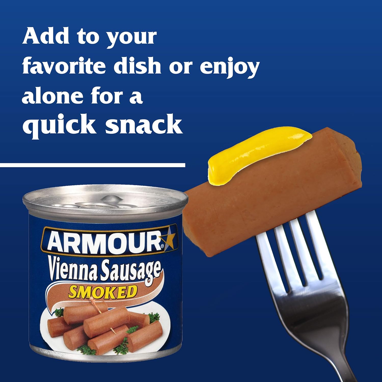 48 -Cans. SMOKED Armour Vienna Sausages & Crackers ... Cuba Home Delivery Included, Trackable.