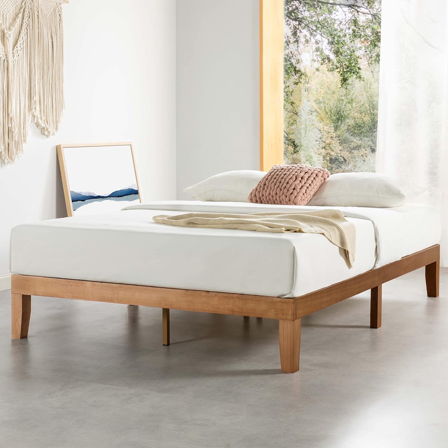 FULL Size, Natural Pine, Solid Wood Platform Bed, 12-inch ...... Trackable Cuba Home Delivery Included