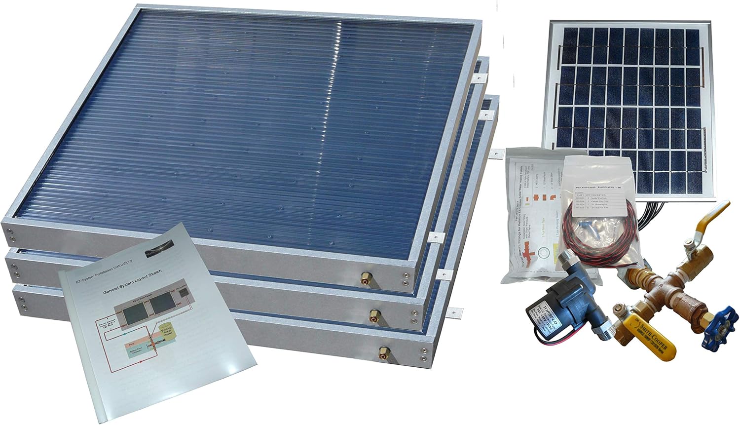 3 Panel Hybrid Solar Water Heater Kit by Heliatos Solar ...  Trackable Home Delivery to Cuba Included.