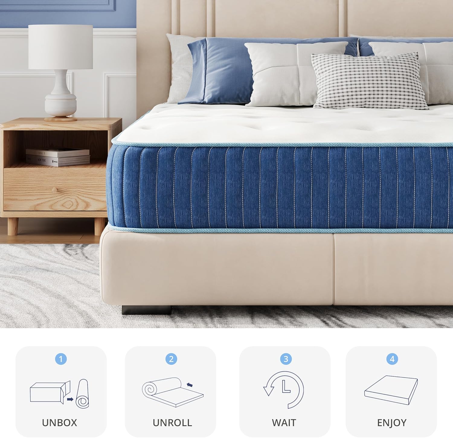 10" Twin HYBRID Mattress, EGOHOME, 75"L x 38"W ... Trackable Home Delivery to Cuba Included.