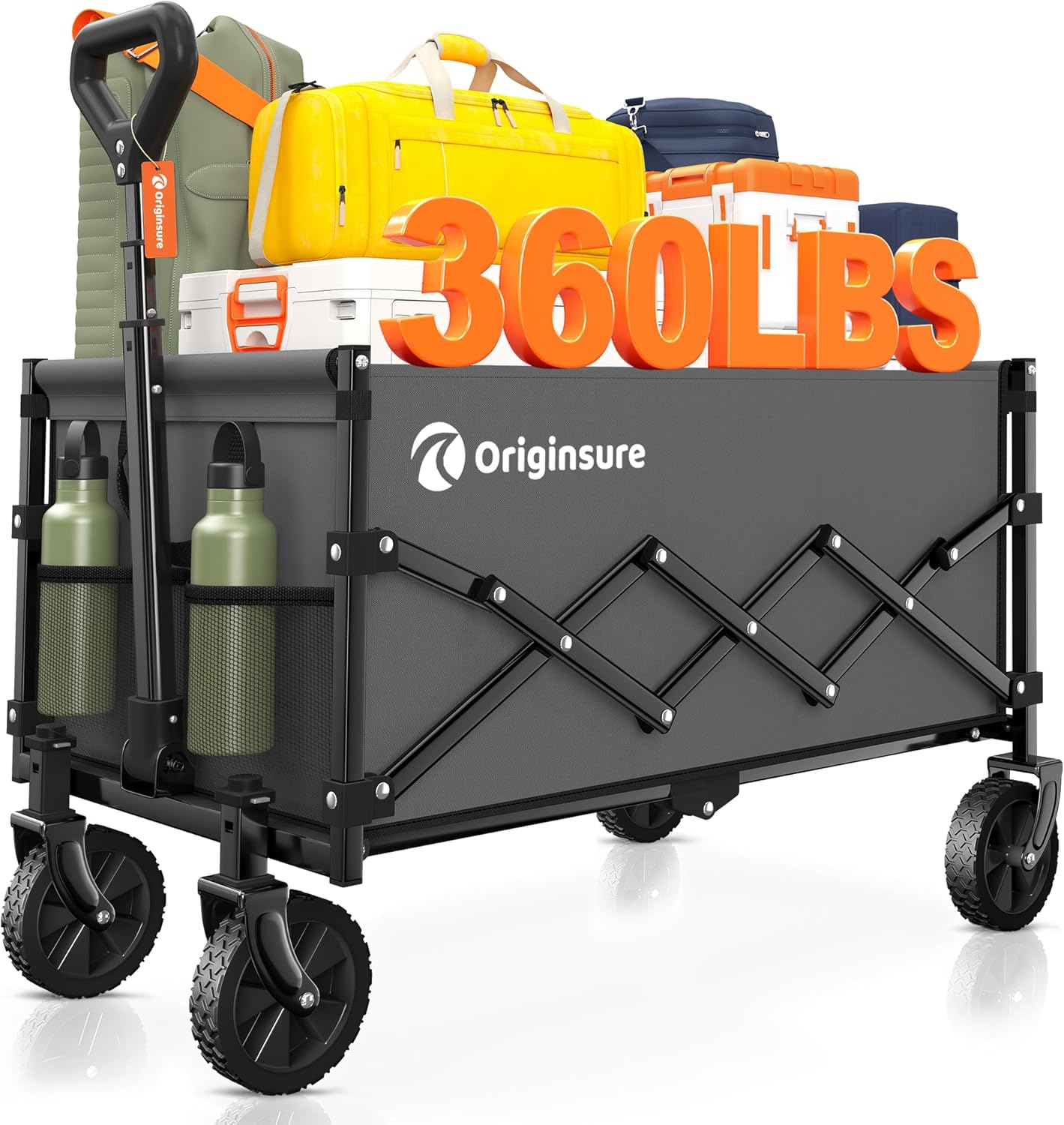 GRAY Collapsible Wagon Cart Foldable, Lightweight, Heavy Duty by Originsure ... Cuba Trackable, Home Delivery Included.