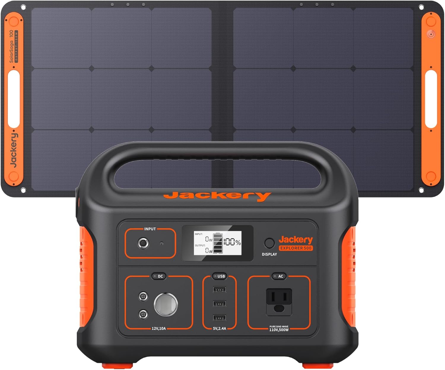 500 W + 100 W, Jackery Solar Generator Portable Power Station, Lithium Battery,100 W Panel ... Trackable Cuba Homme Delivery Included.