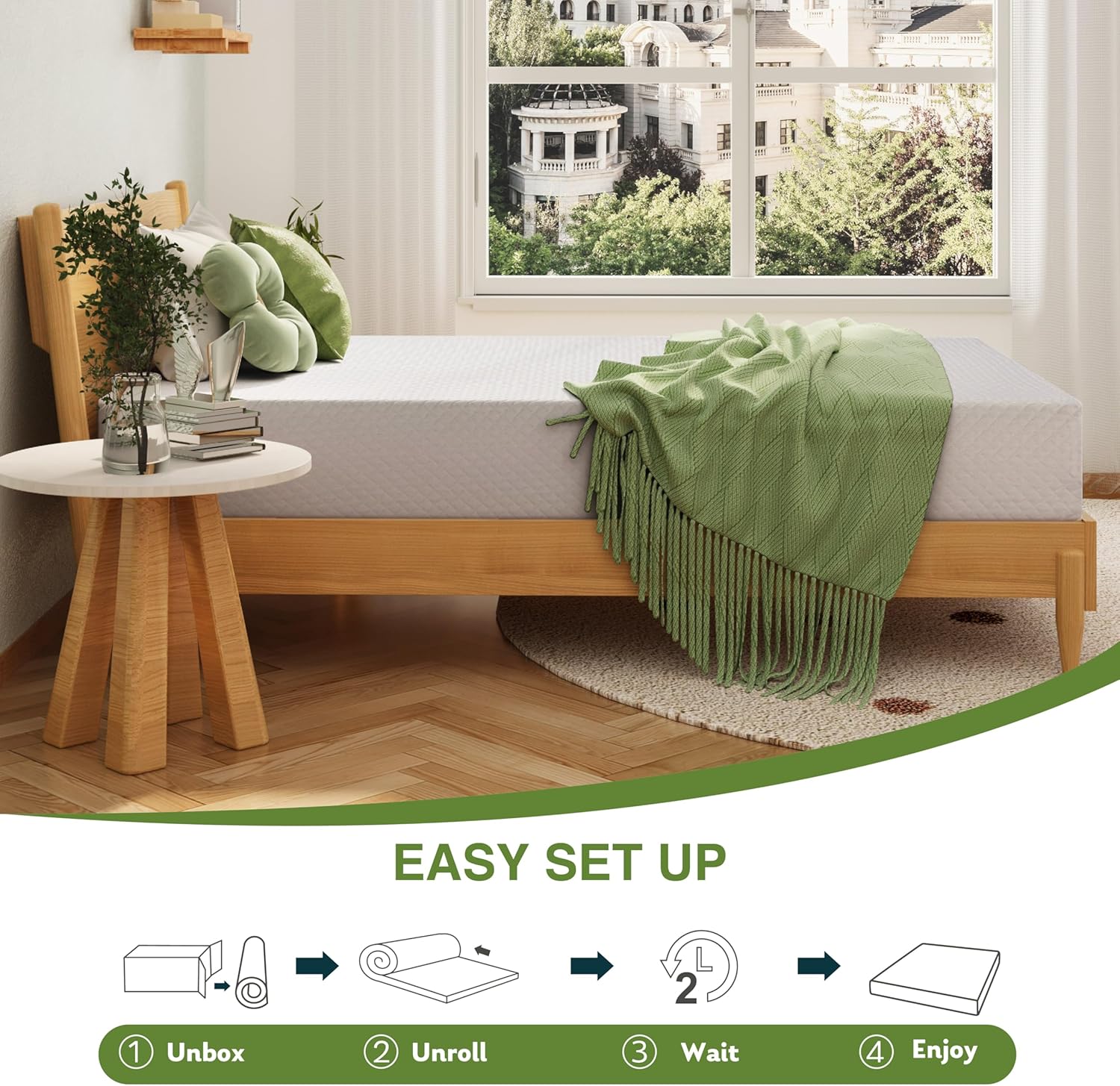 10" Twin-XL Memory Foam Mattress, EGOHOME, 80"L x 38"W ... Trackable Home Delivery to Cuba Included.