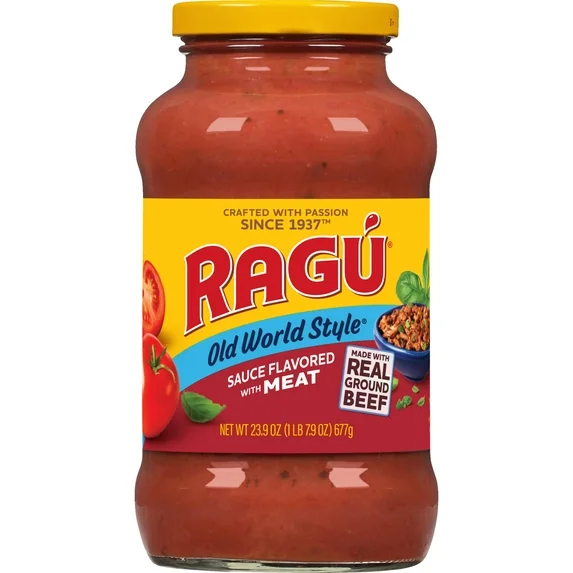 (12) Twelve - MEAT, RAGU Old World Style with Meat Sauce, 24 oz. Jars ... Trackable Cuba Home Delivery Included.